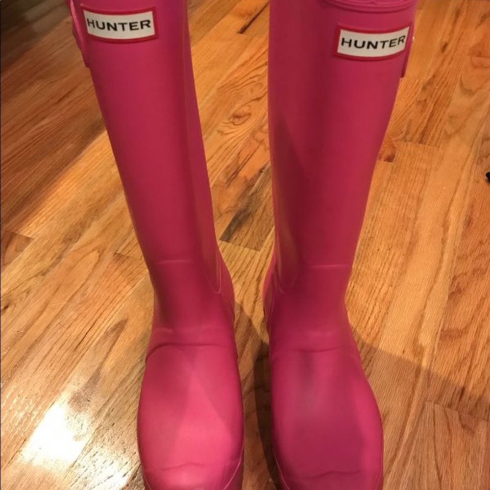 Pink Hunter Rain Boots- size 9